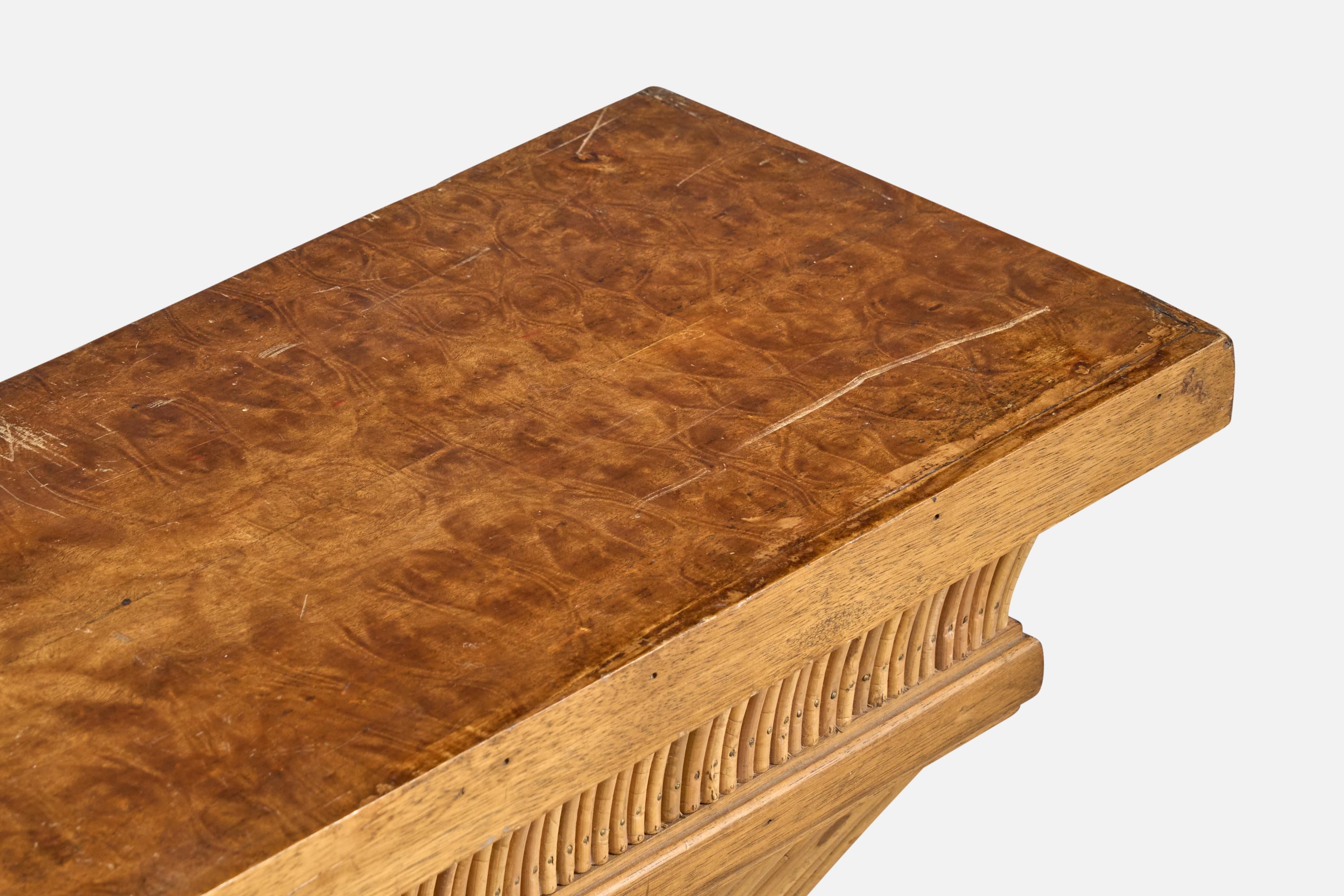 Designer americano, Tavolo consolle, Bambù, Wood, USA, anni '70 in vendita 2