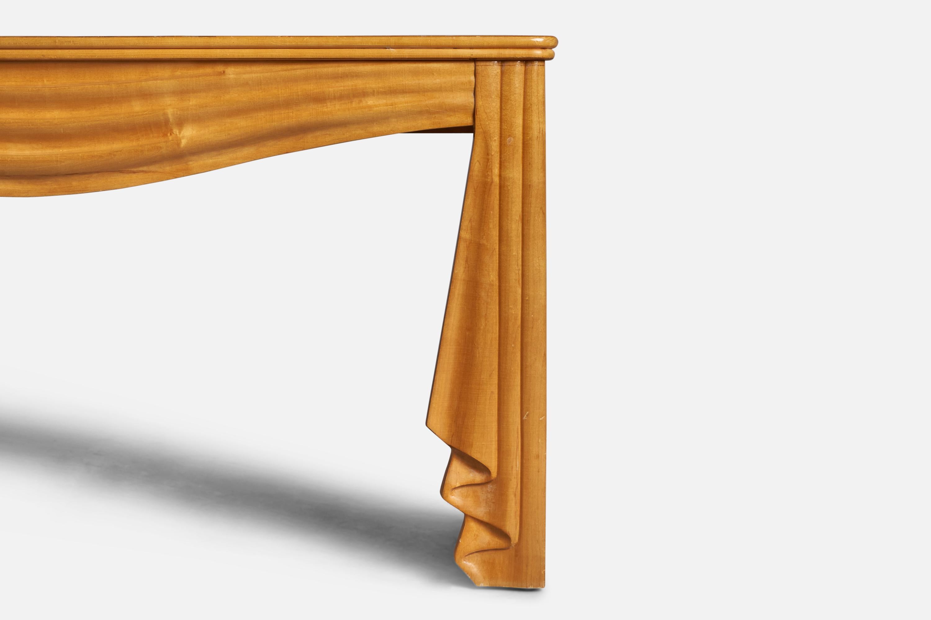 American Designer, Console Table, Oak, USA, 1940s In Good Condition For Sale In High Point, NC