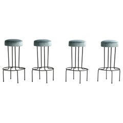 American designs, tabourets de comptoir, fer, velours, USA, années 1950
