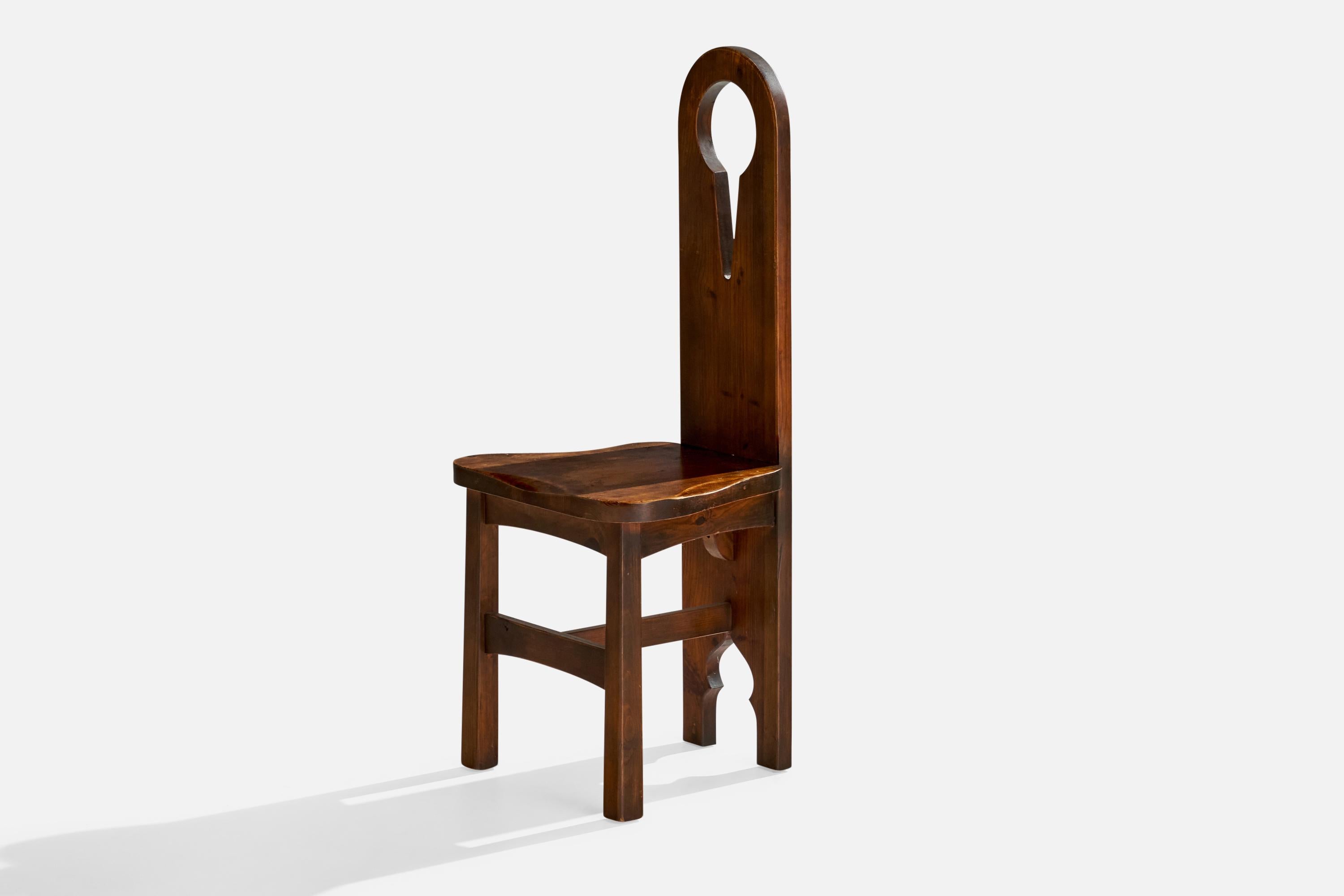 Début du 20ème siècle Designer américain, chaises de salle à manger, pin, États-Unis, années 1910 en vente