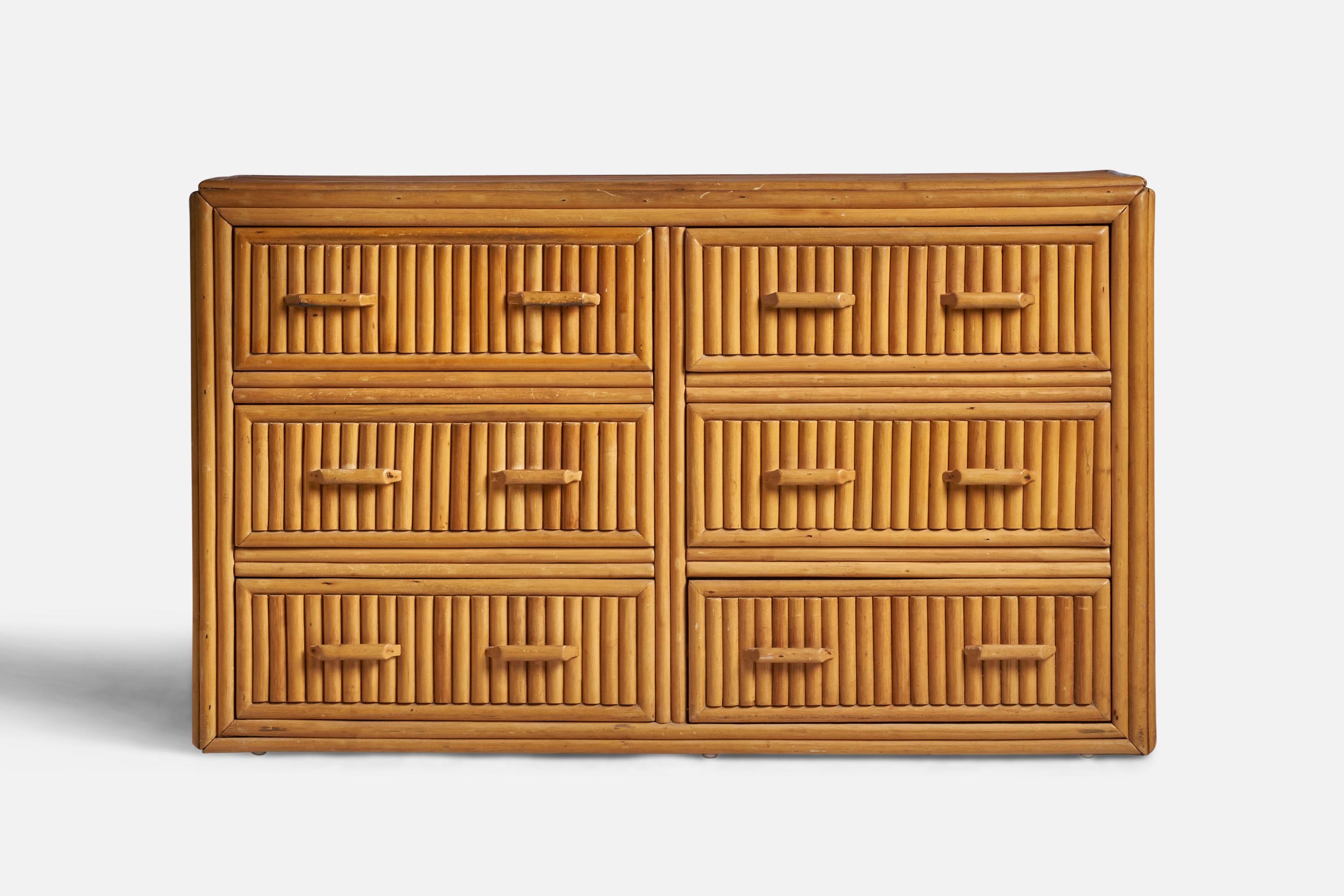 American Designer, Dresser, Bamboo, USA, 1950s In Good Condition In High Point, NC