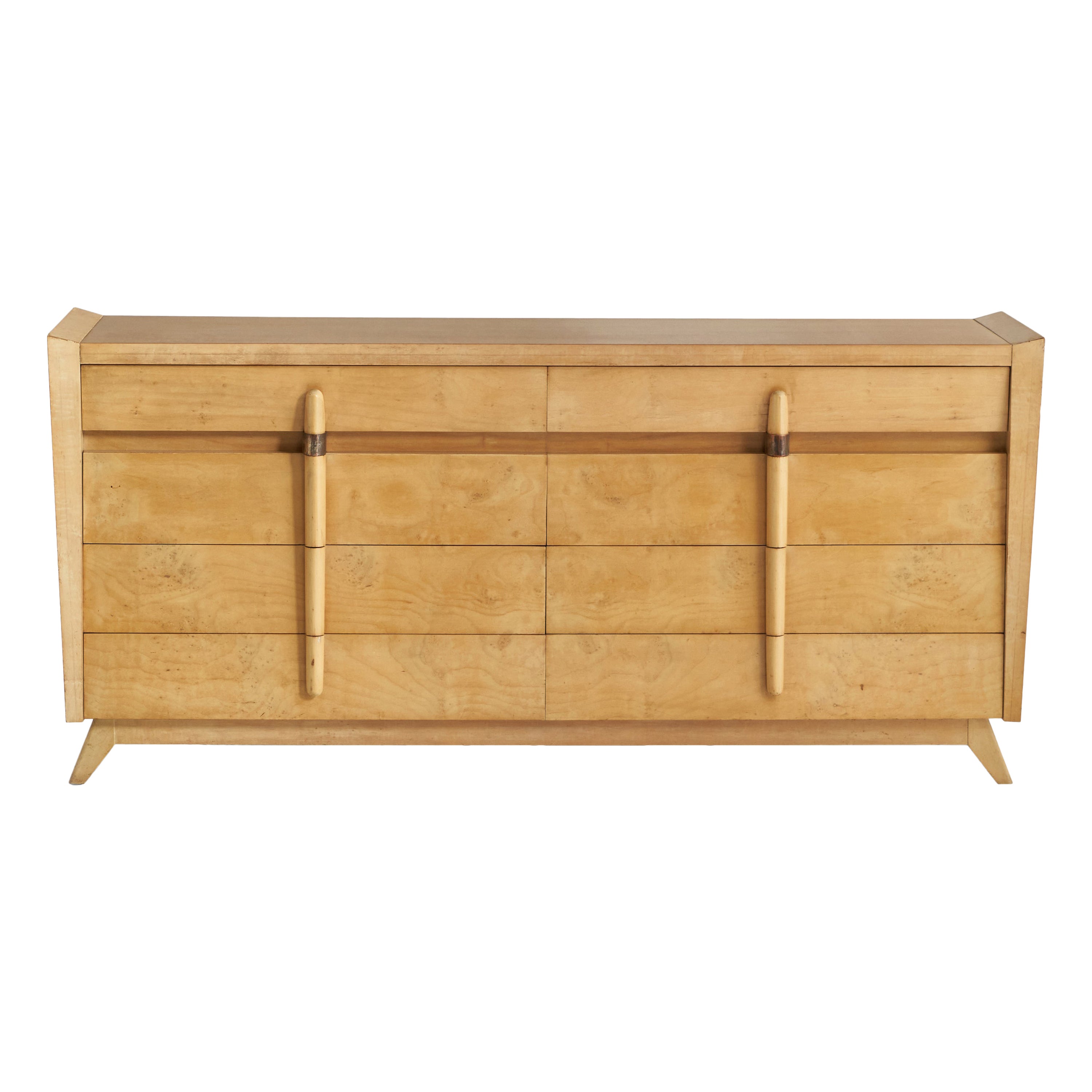 Designer américain, commode, érable, laiton, États-Unis, années 1950