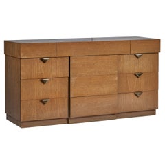 Designer americano, Comò, Noce, Ottone, USA, anni '50