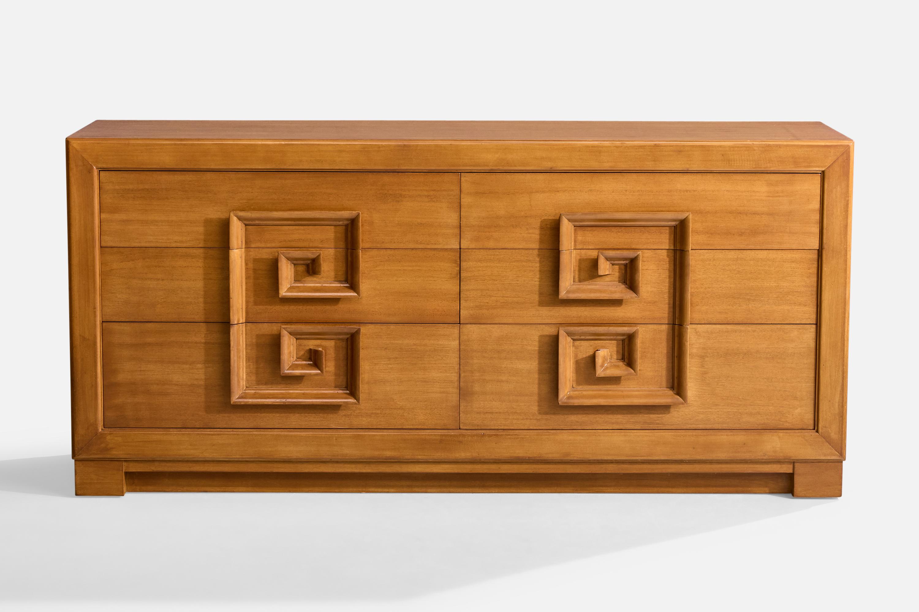 Mid-Century Modern American Designer, Dresser, Wood, United States, 1950s For Sale