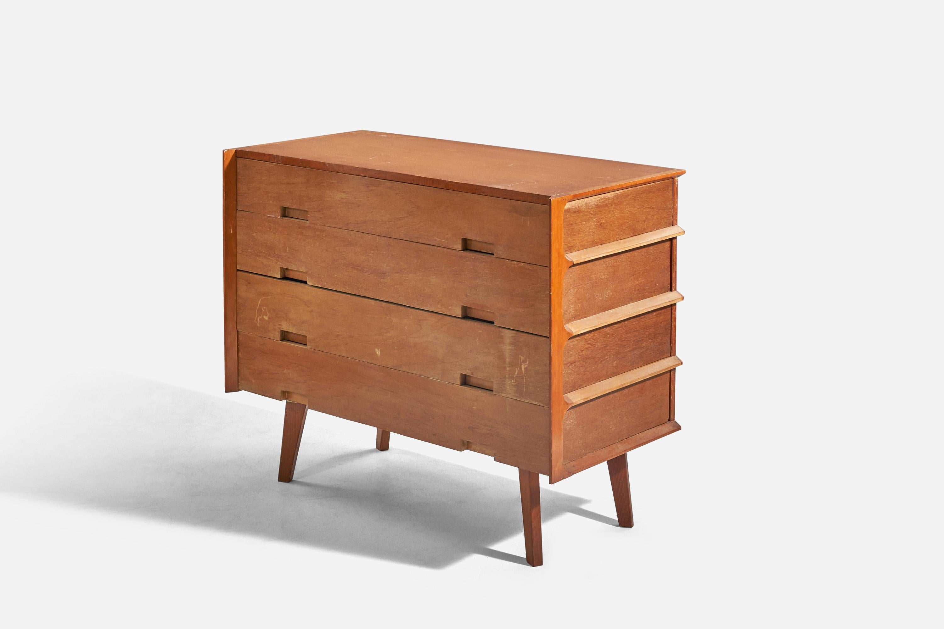 Mid-Century Modern American Designer, Dresser, Wood, USA, 1950s For Sale