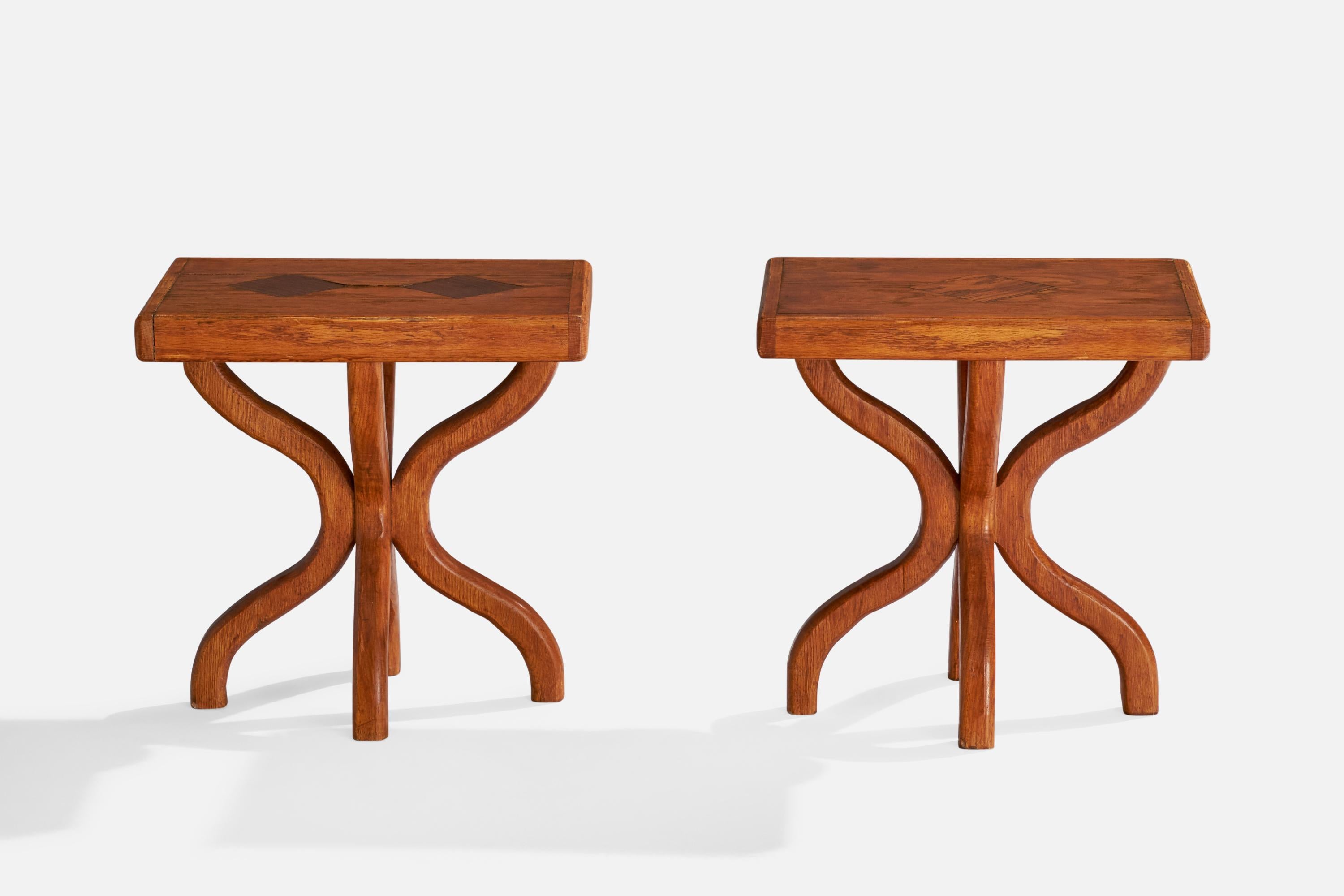 Designer americano, Tavolini, Oak, USA, anni '40 2
