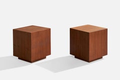 Designer américain, tables d'appoint, noyer, États-Unis, années 1950