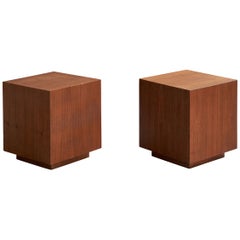 Designer américain, tables d'appoint, noyer, États-Unis, années 1950