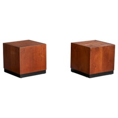 American Designer, End Tables, Walnut, USA, 1950s