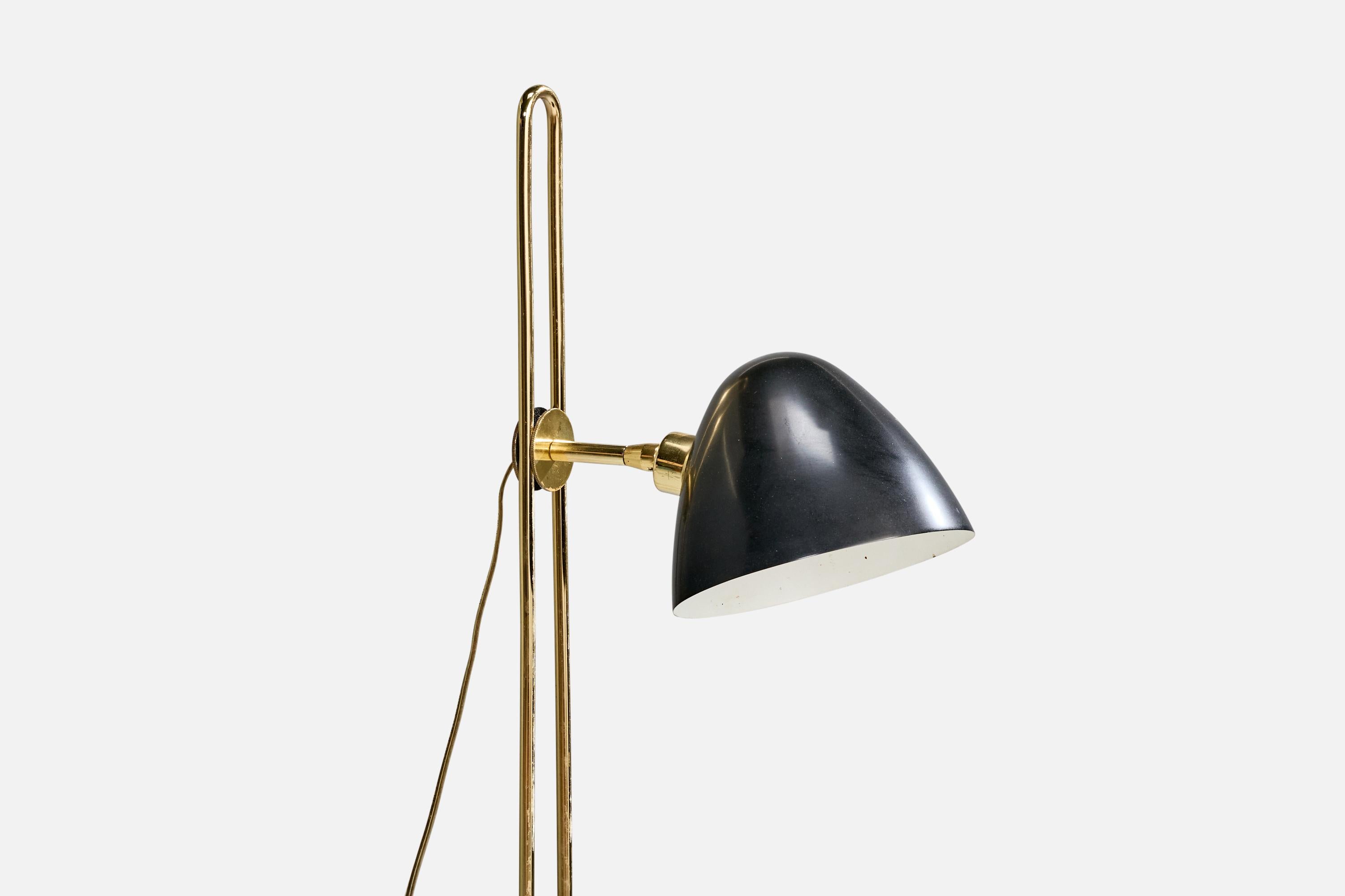 Amerikanische Designerin, Stehlampe, Messing, Metall, USA, 1950er Jahre im Zustand „Gut“ im Angebot in High Point, NC