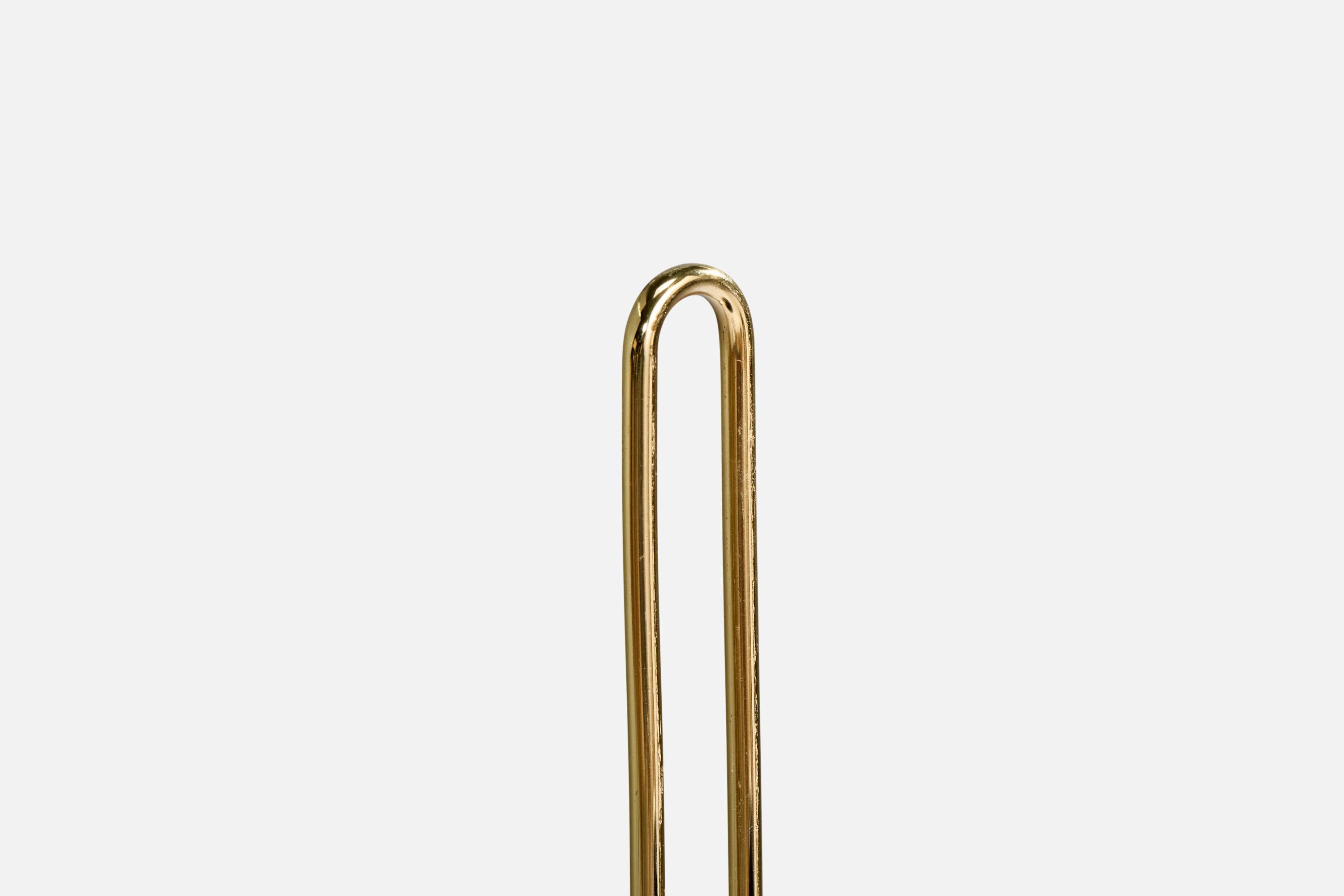 Amerikanische Designerin, Stehlampe, Messing, Metall, USA, 1950er Jahre (Mitte des 20. Jahrhunderts) im Angebot