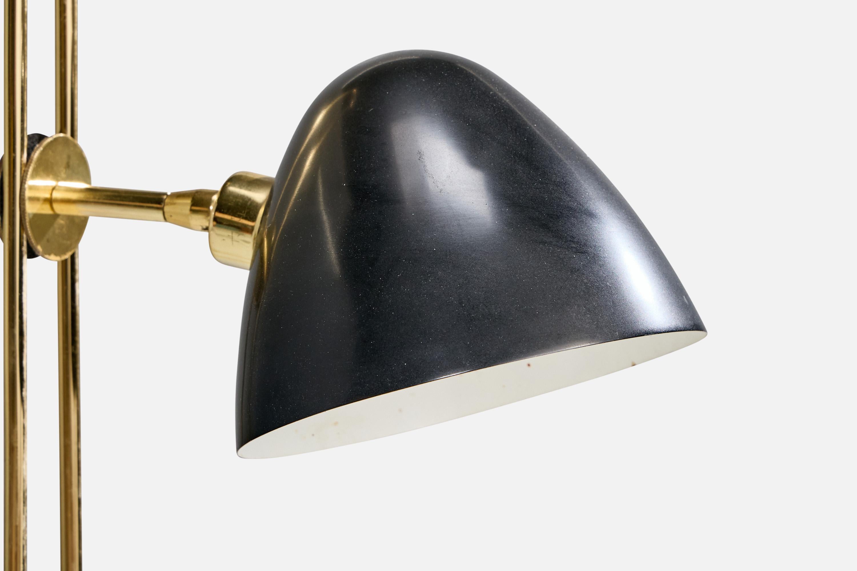 Amerikanische Designerin, Stehlampe, Messing, Metall, USA, 1950er Jahre im Angebot 1
