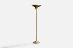 American Designer, Floor Lamp, Brass, USA, 1930s