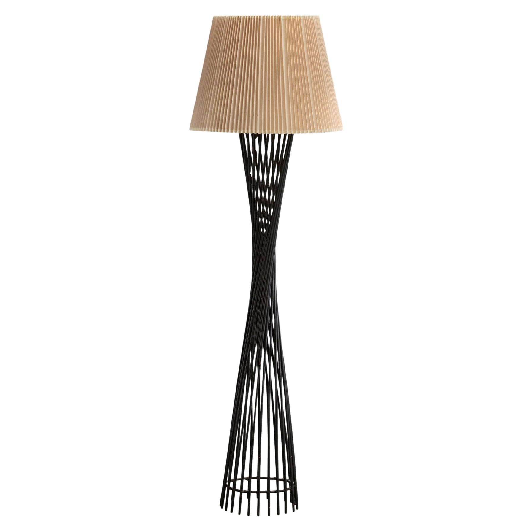 Diseñador americano, Lámpara de pie, Hierro, Papel, EE.UU., Años 50