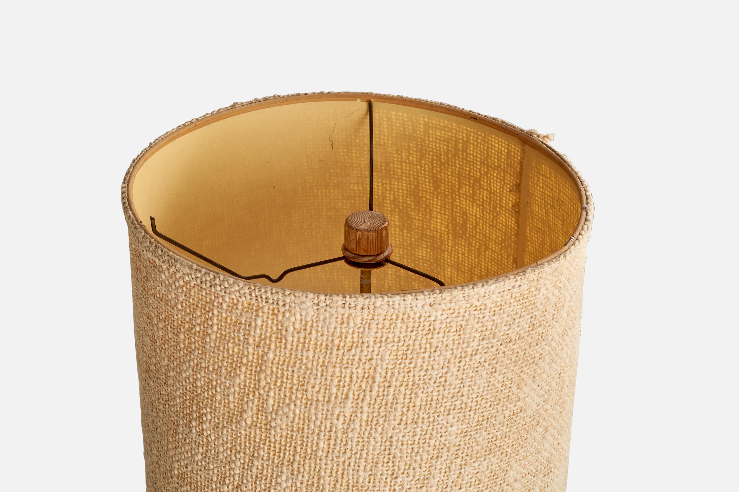 Designer américain, lampadaire, pin, laiton, États-Unis, 1970 en vente 6