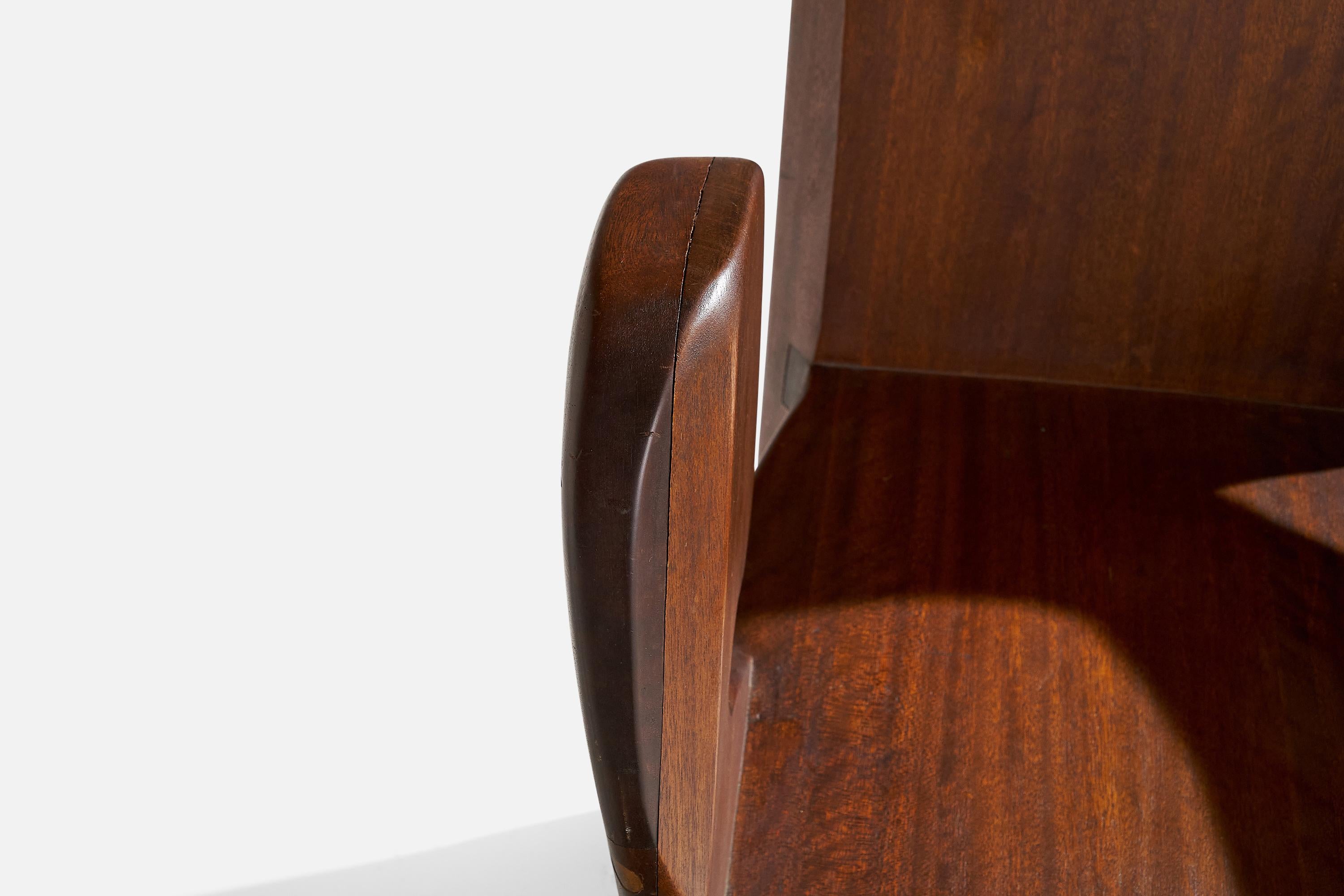 Late 20th Century American Designer, Freeform Armchair, Walnut, USA, 1980 For Sale