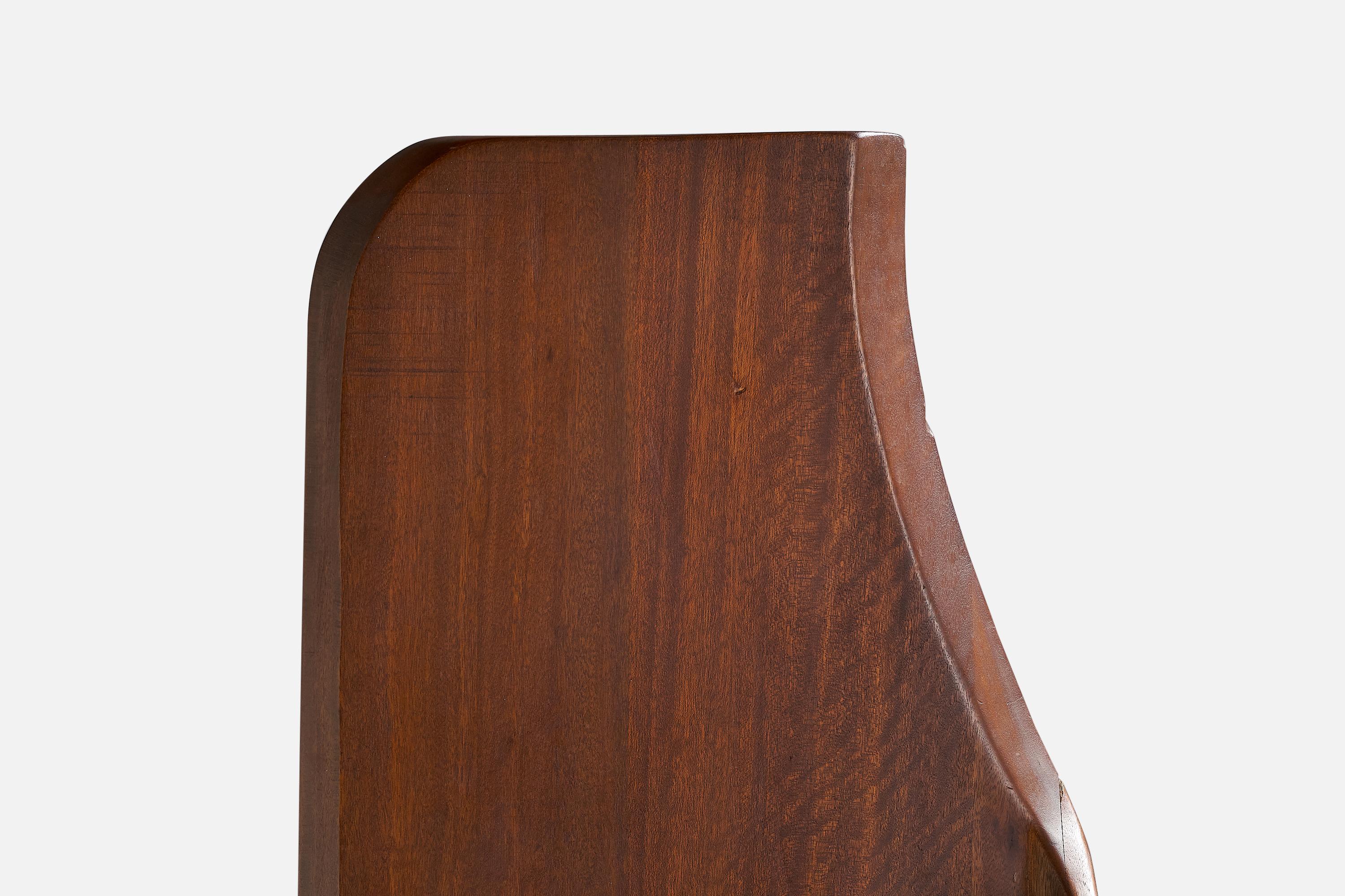 American Designer, Freeform Armchair, Walnut, USA, 1980 For Sale 1