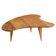 Diseñador americano, Mesa de centro de forma libre, Arce, EE.UU., años 50