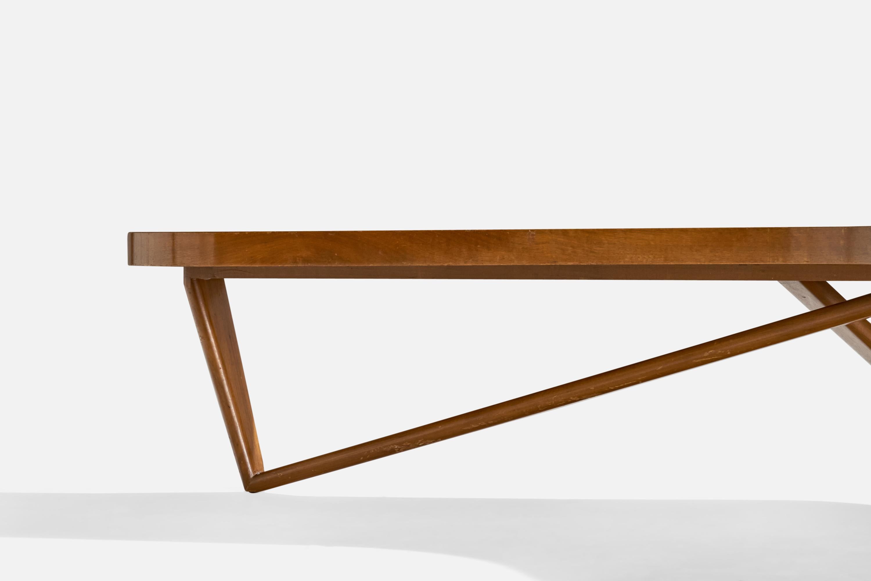 Amerikanischer Designer, frei geformter Couchtisch, Holz, USA, 1950er Jahre im Angebot 5