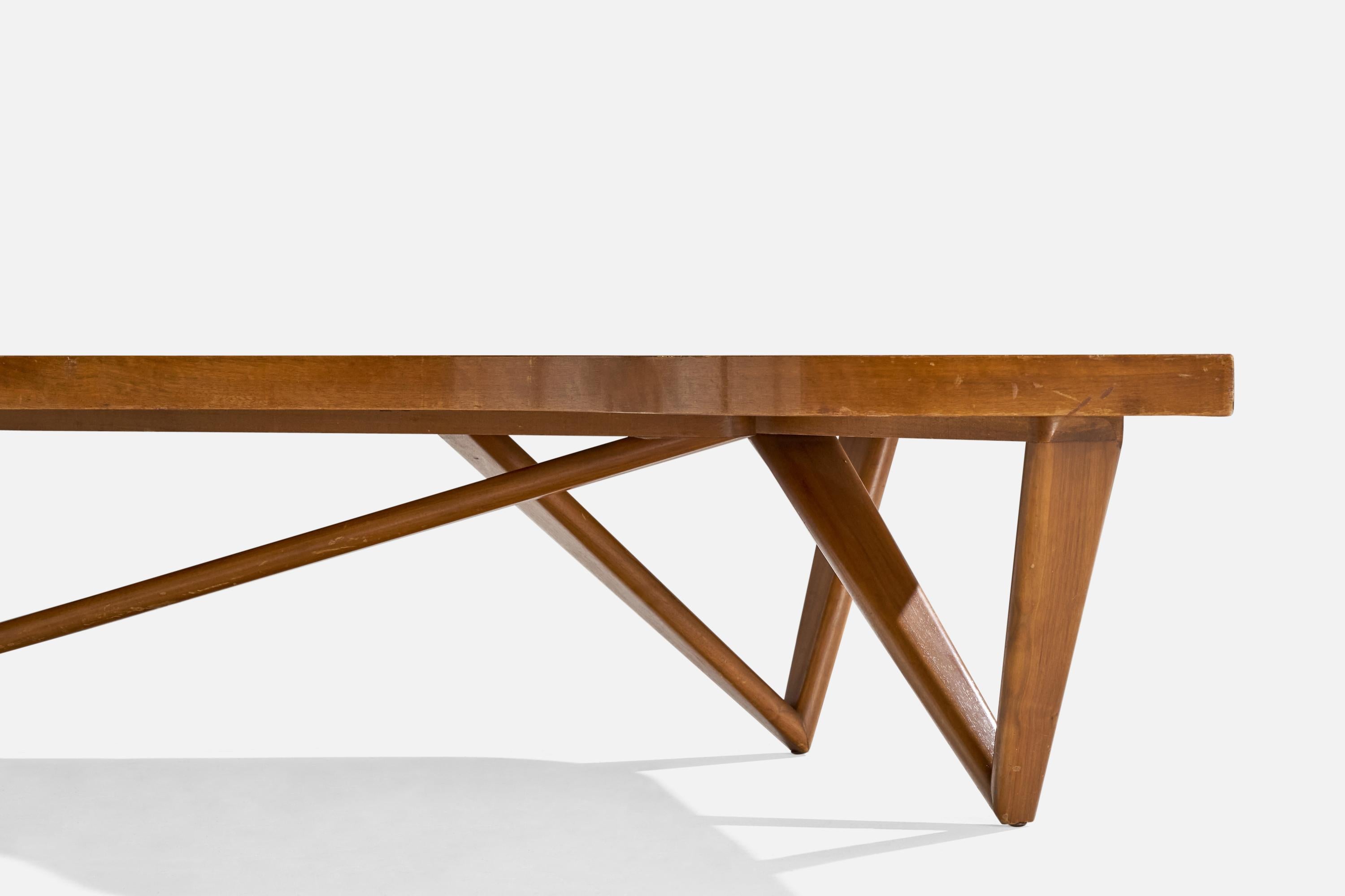 Amerikanischer Designer, frei geformter Couchtisch, Holz, USA, 1950er Jahre im Angebot 6