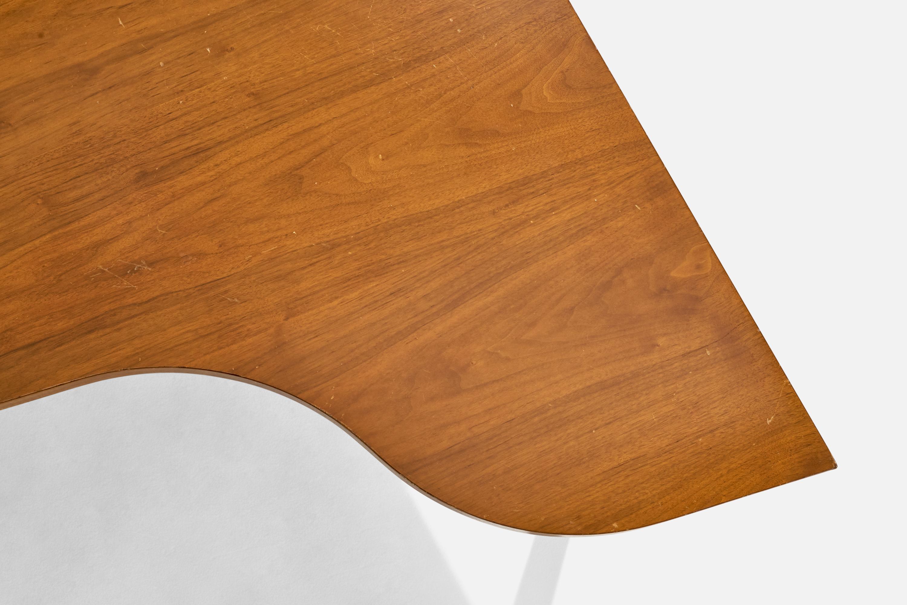 Amerikanischer Designer, frei geformter Couchtisch, Holz, USA, 1950er Jahre im Angebot 7