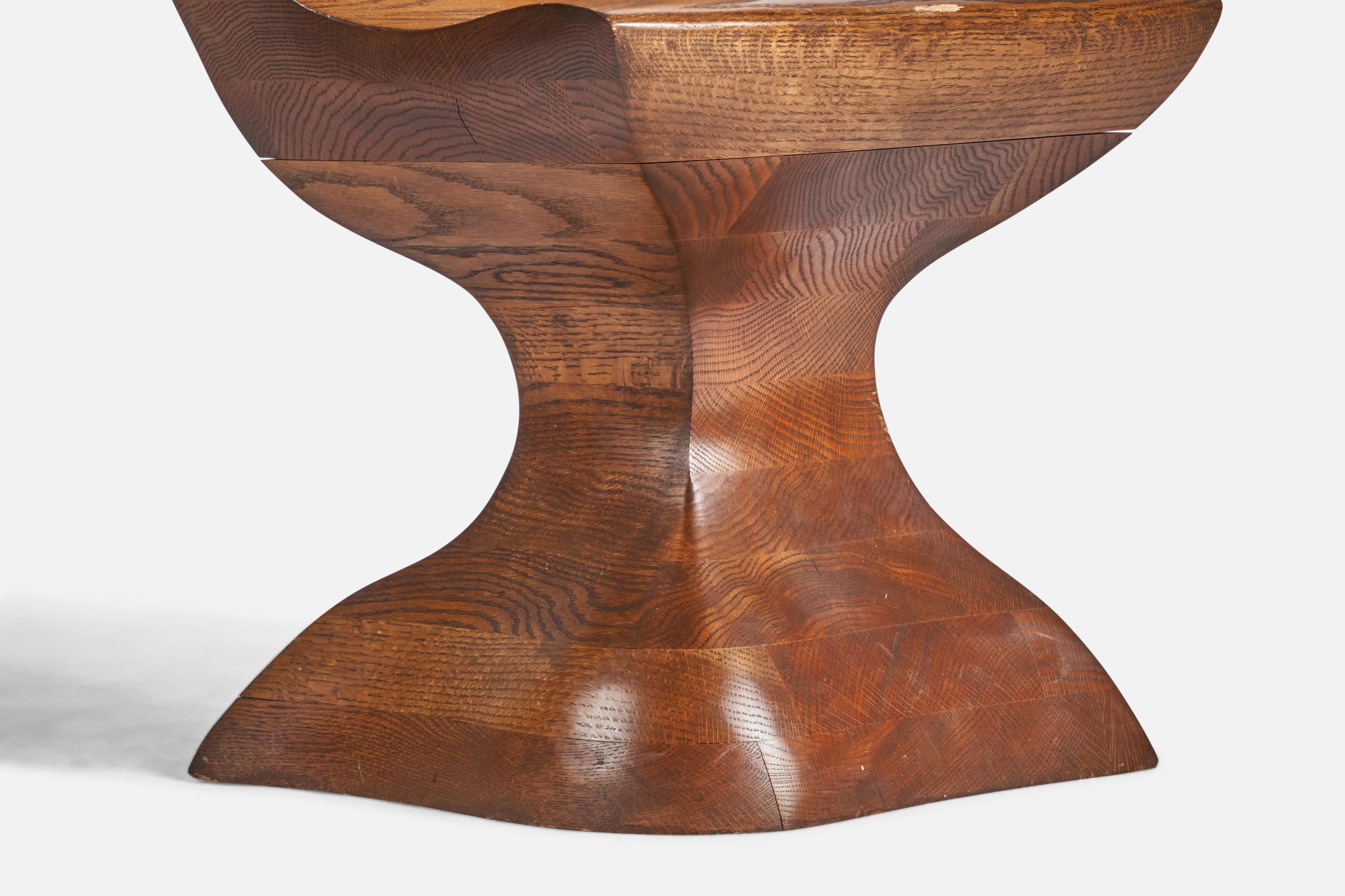 Designer américain, chaise d'appoint, Oak, États-Unis, années 1980 Bon état - En vente à High Point, NC