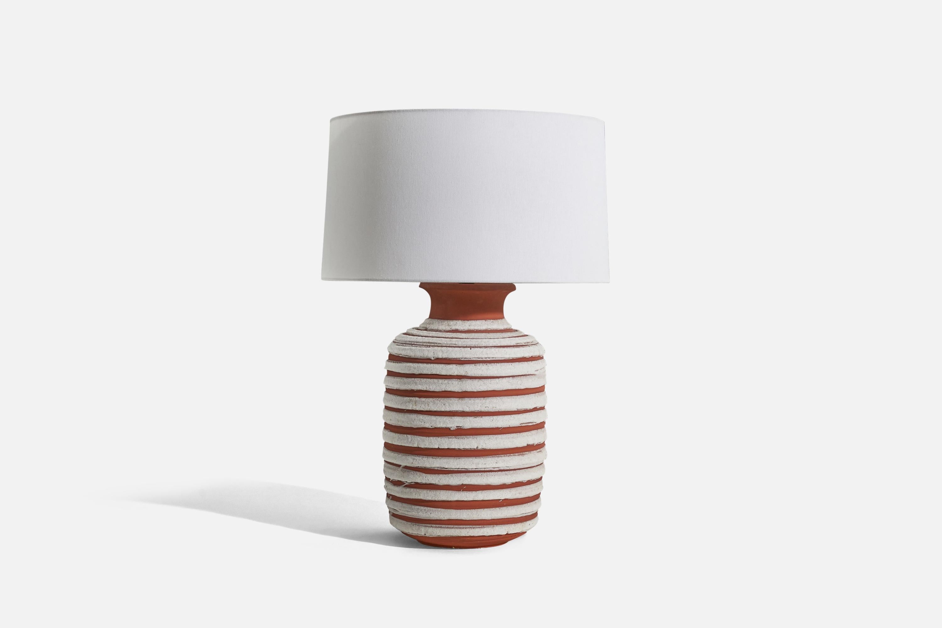 Mid-Century Modern American Designer, Large Table Lamp, Ceramic, United States, 1960s