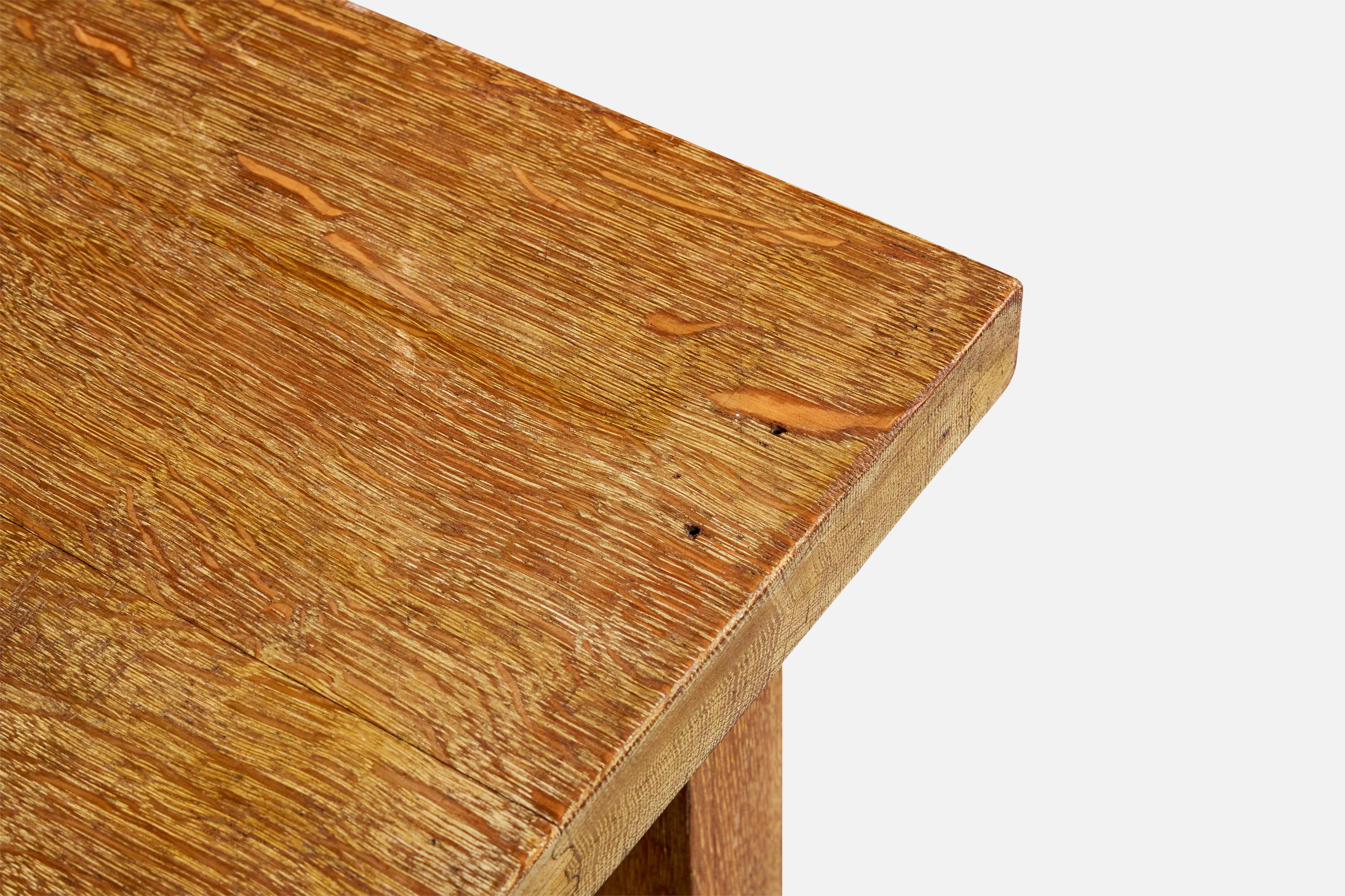 American Designer, Library Table, Oak, USA, 1910s For Sale 4