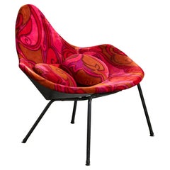 Diseñador americano, Silla de salón, Metal, Tela, EE.UU., Década de 1950