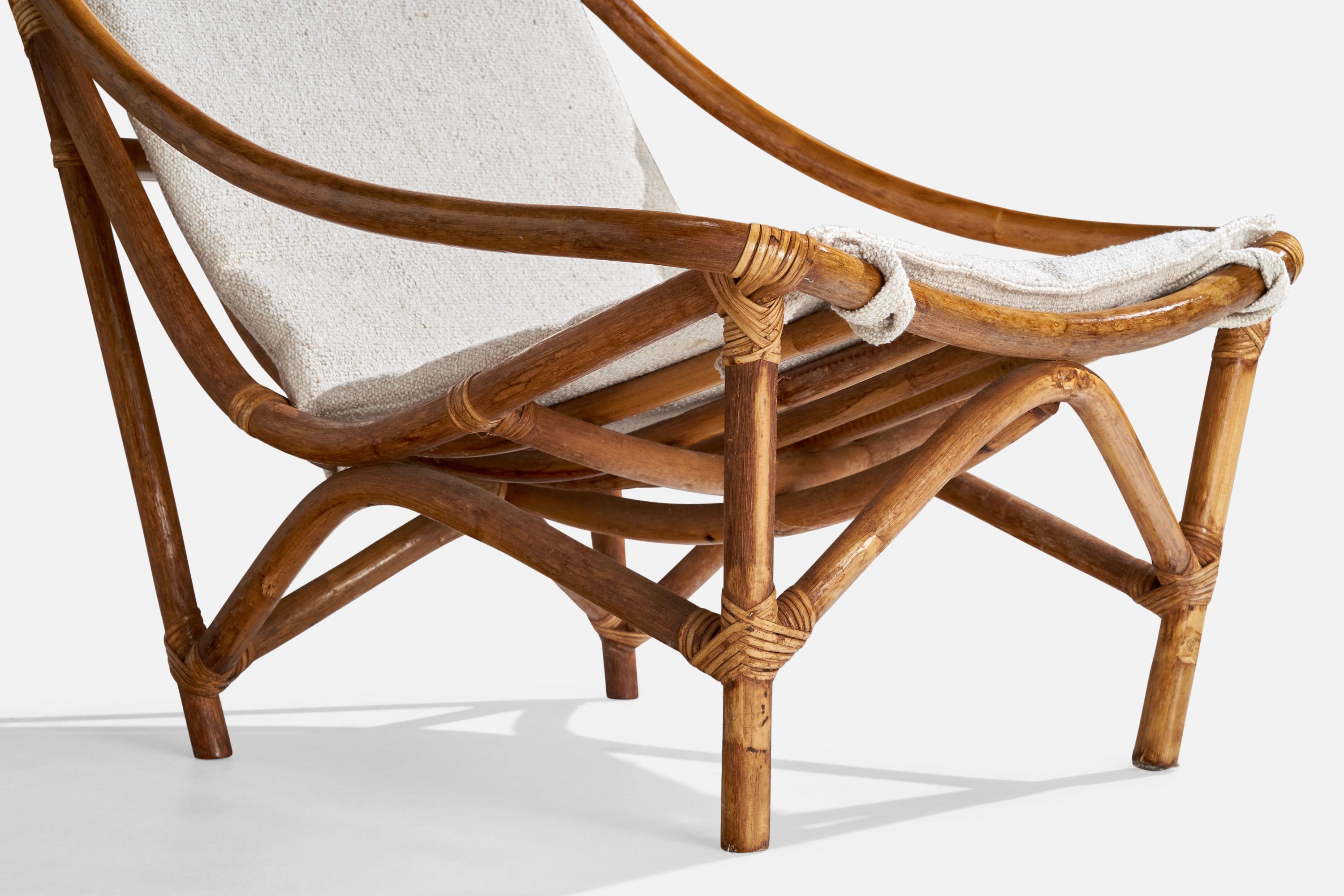Design/One, chaises longues, bambou, rotin, tissu, USA, années 1950 en vente 1