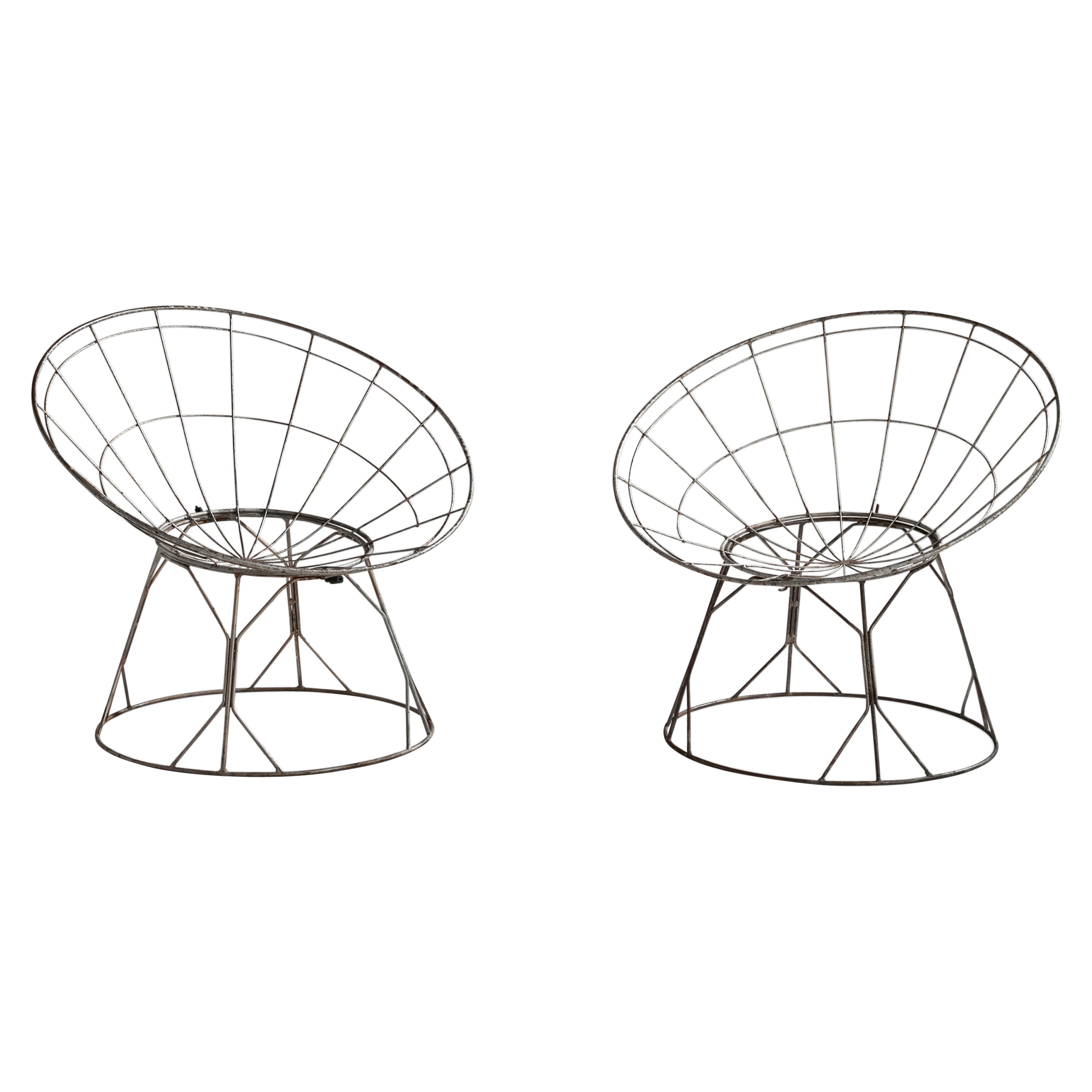 Designer américain, chaises longues, fer, États-Unis, années 1950 en vente