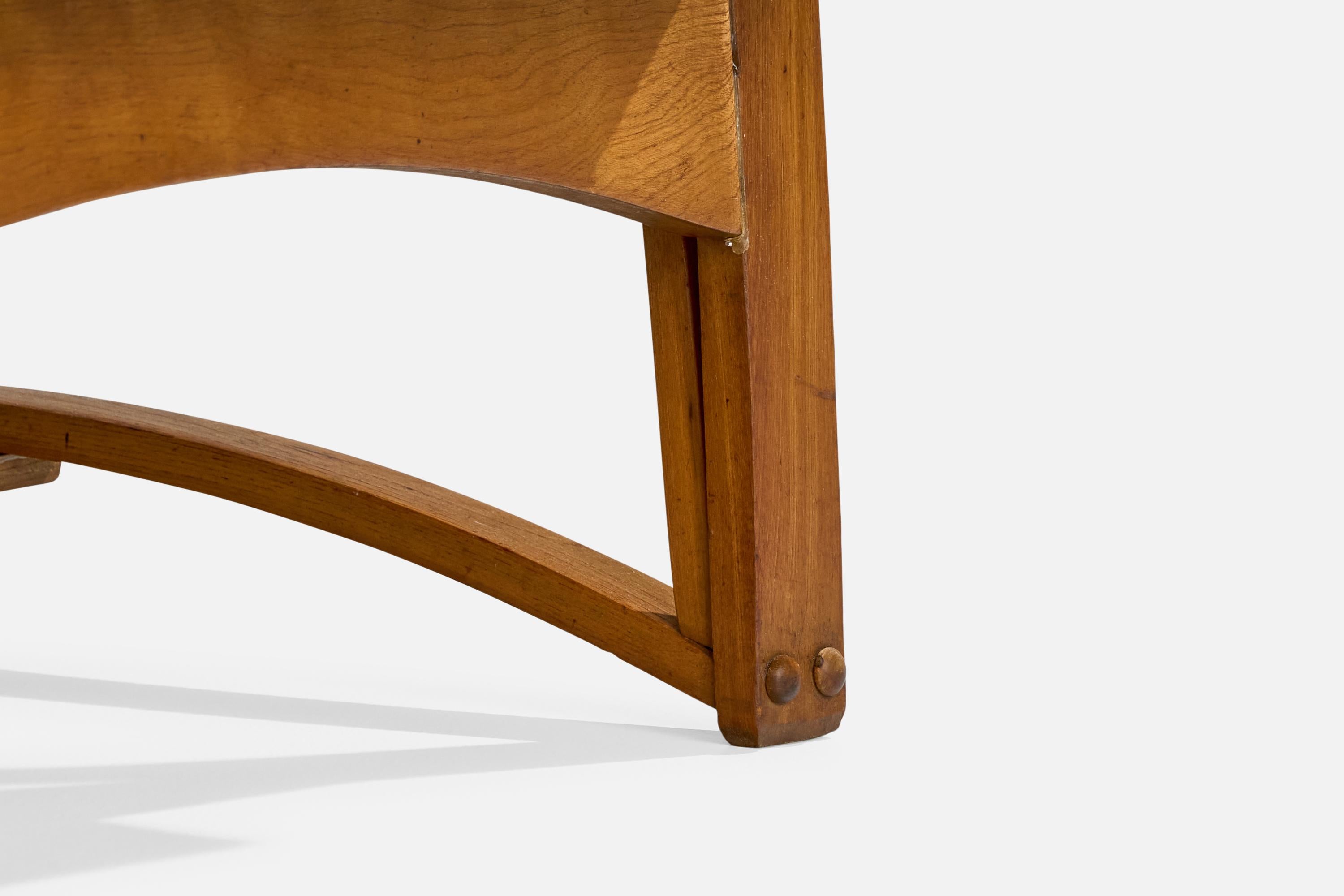 Designer americano, Sedie da salotto, Wood, Fabrice, USA, anni '1950 in vendita 4