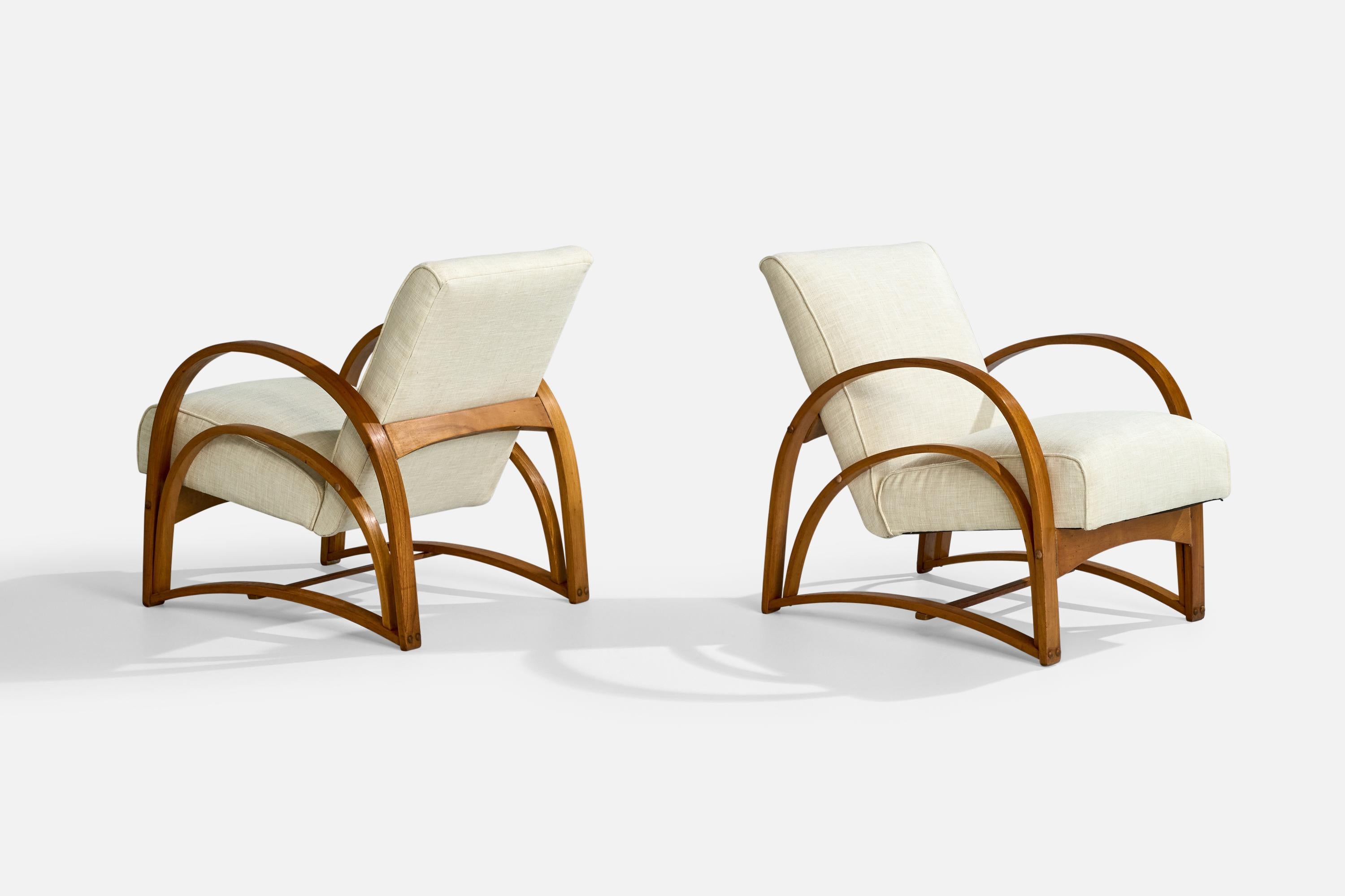 Americano Designer americano, Sedie da salotto, Wood, Fabrice, USA, anni '1950 in vendita