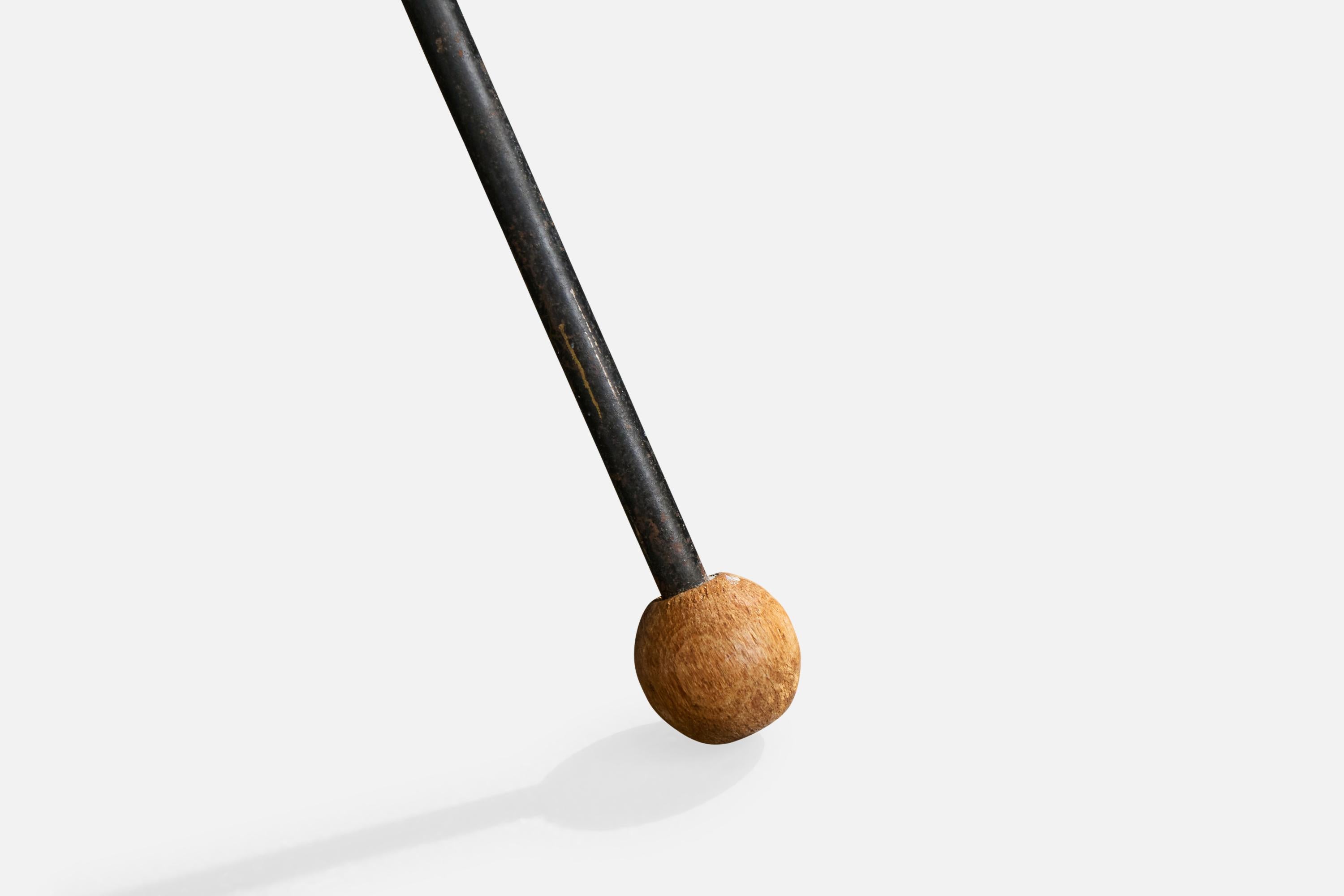 American designer, Magazine Stand, Iron, Wood, USA, 1950s For Sale 6