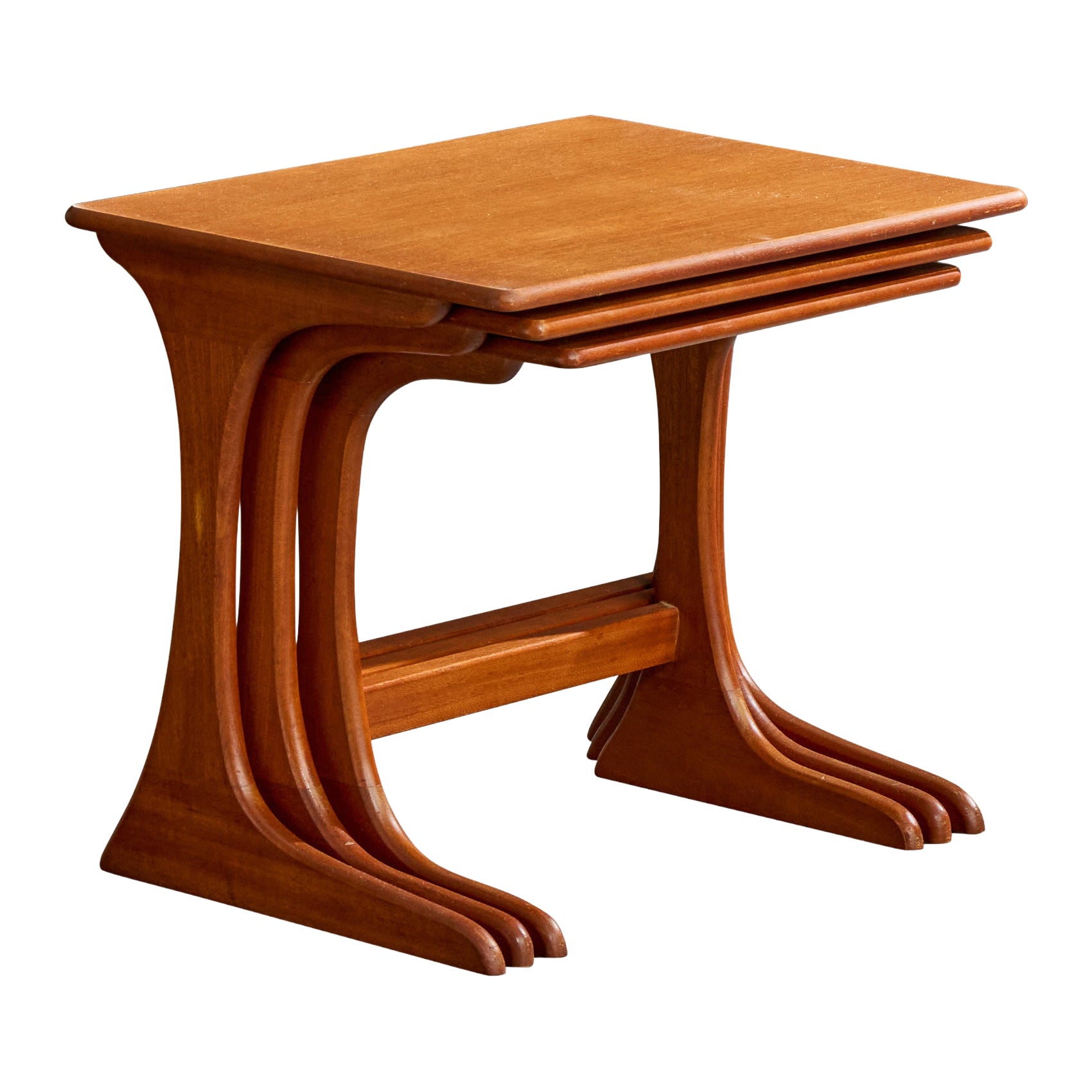 American Designer, Nesting Tables, Wood, USA, 1950s For Sale