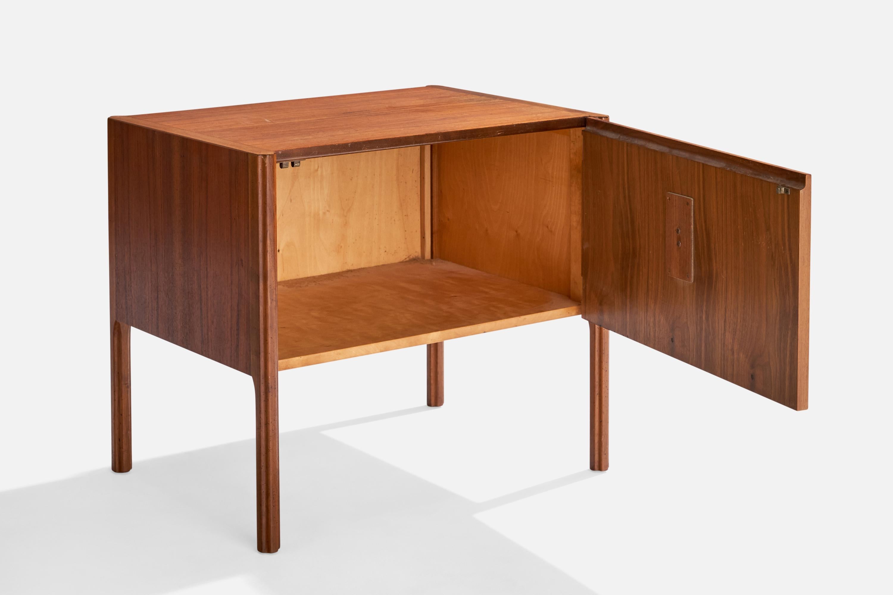 American Designer, Nightstands, Walnut, Iron, USA, 1950s 3