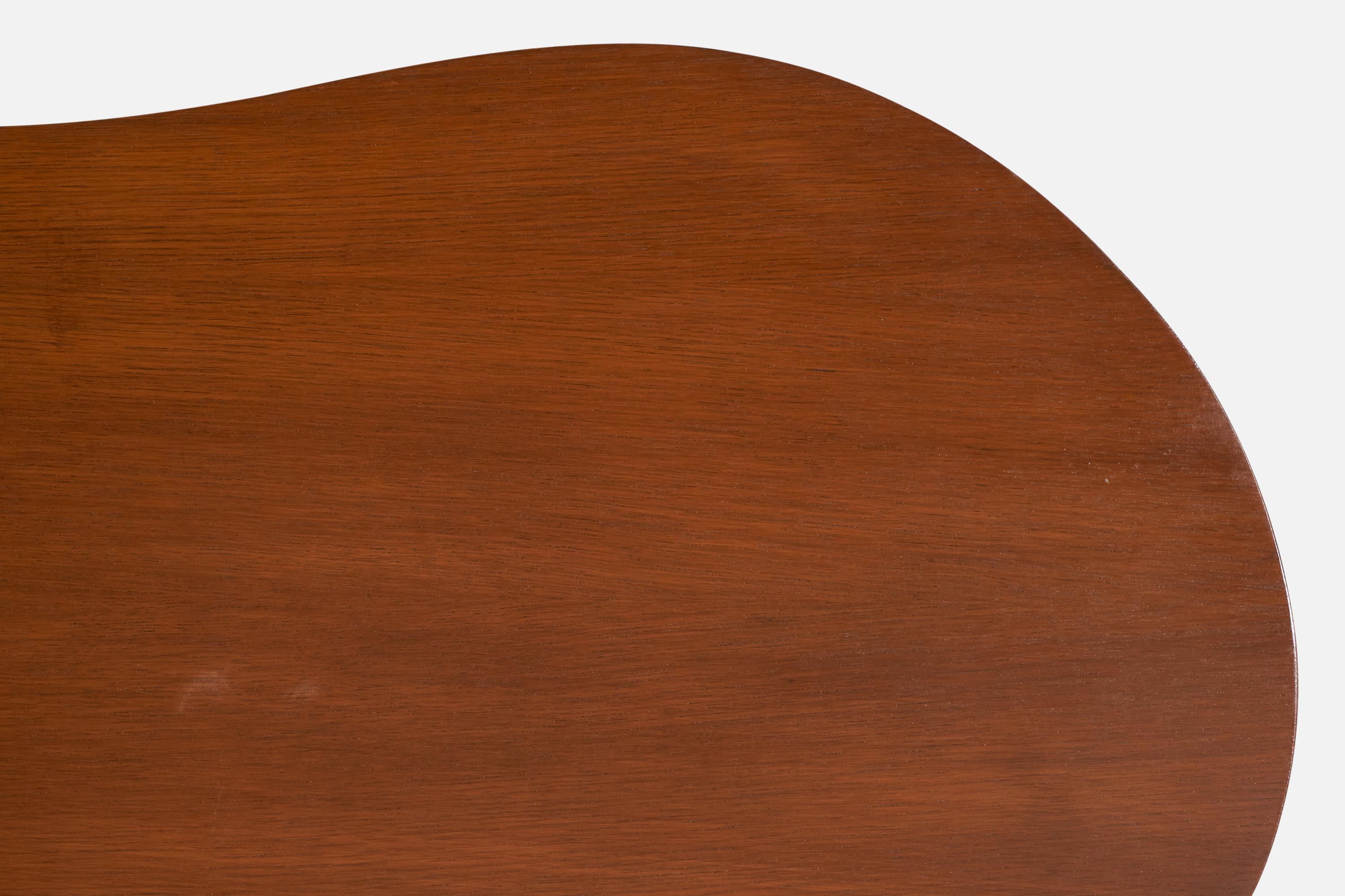 Designer américain, table basse organique, noyer, Oak, États-Unis, années 1960 en vente 2