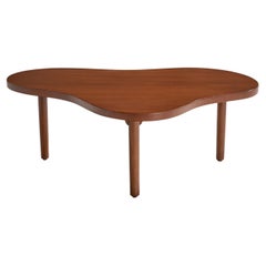 Amerikanischer Designer, organischer Couchtisch, Nussbaum, Eiche, USA, 1960er Jahre