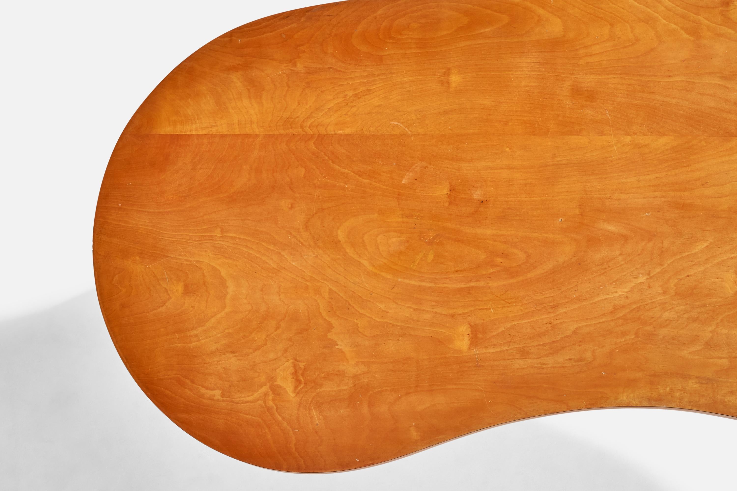 Edmond Spence, Organic Table, Birch, Sweden, 1950s In Good Condition For Sale In High Point, NC