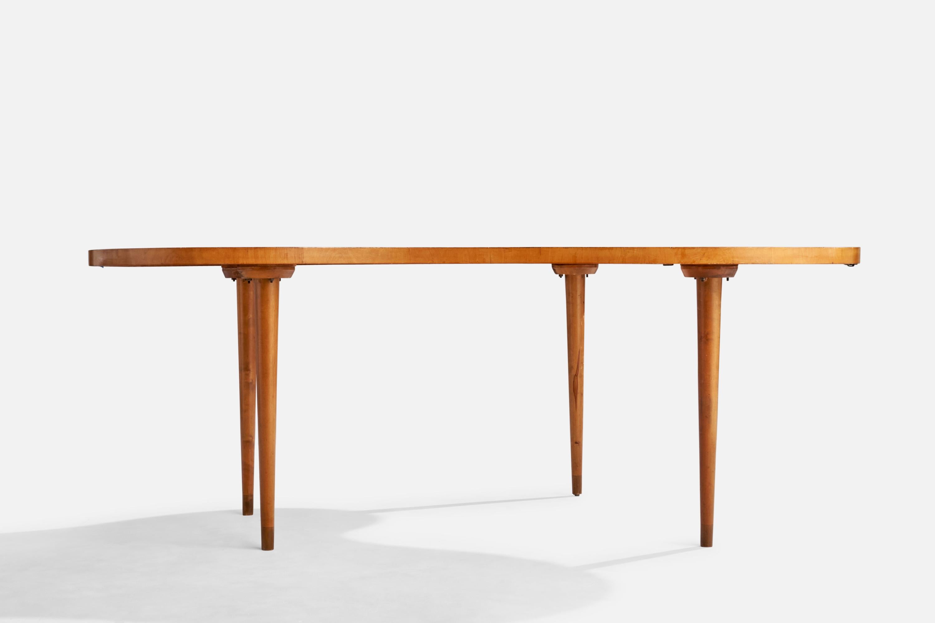 Maple Edmond Spence, Organic Table, Birch, Sweden, 1950s For Sale