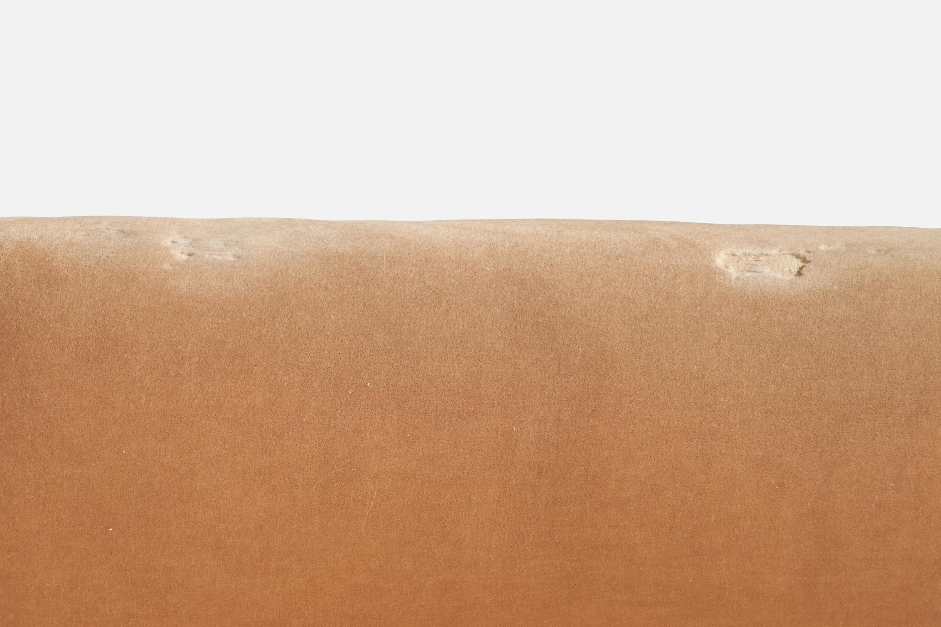 American Designer, Sofá orgánico, Terciopelo, Caoba, EE.UU., Años 60 en venta 3