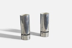 British Designer, Pair of Table Lamps, Metal, Great Britain, 1970s