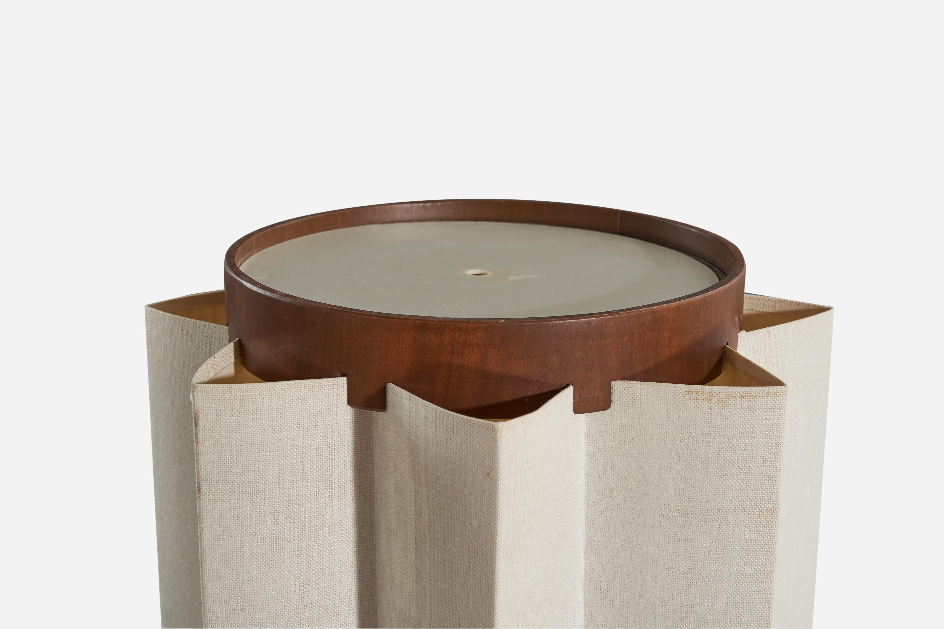 Mid-20th Century American Designer, Pair of Table Lamps, Wood, Acrylic, Paper, Usa, 1960s