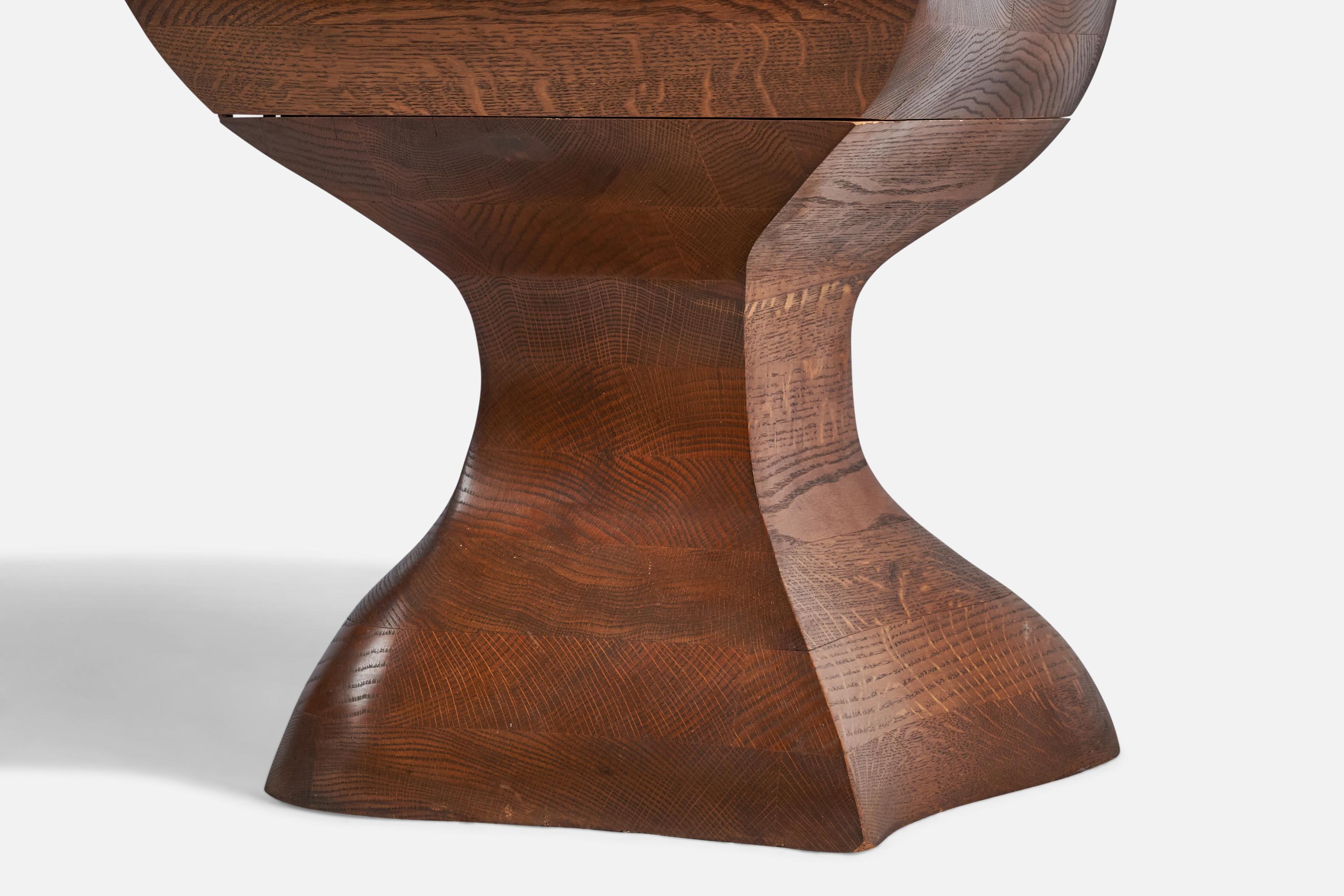 American Designer, Side Chair, Oak, USA, 1980s For Sale 1