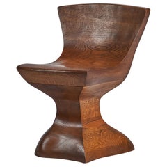 American Designer, Side Chair, Oak, USA, 1980s