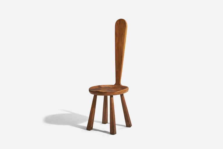 A wooden side chair designed and produced in Pennsylvania, United States, 1970s.
 