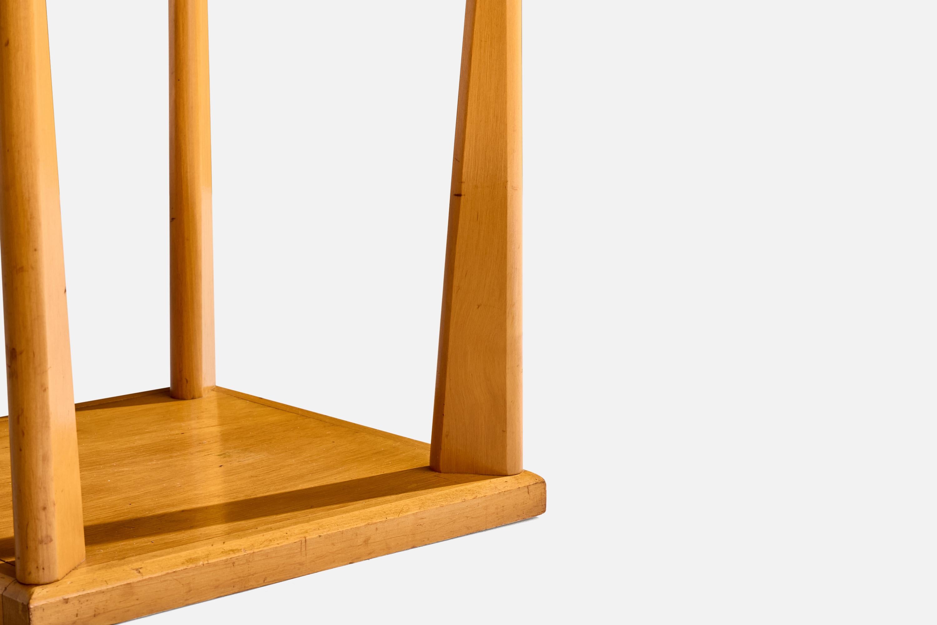 American Designer, Side Table, Mahogany, Glass, Metal, USA, 1950s im Angebot 2