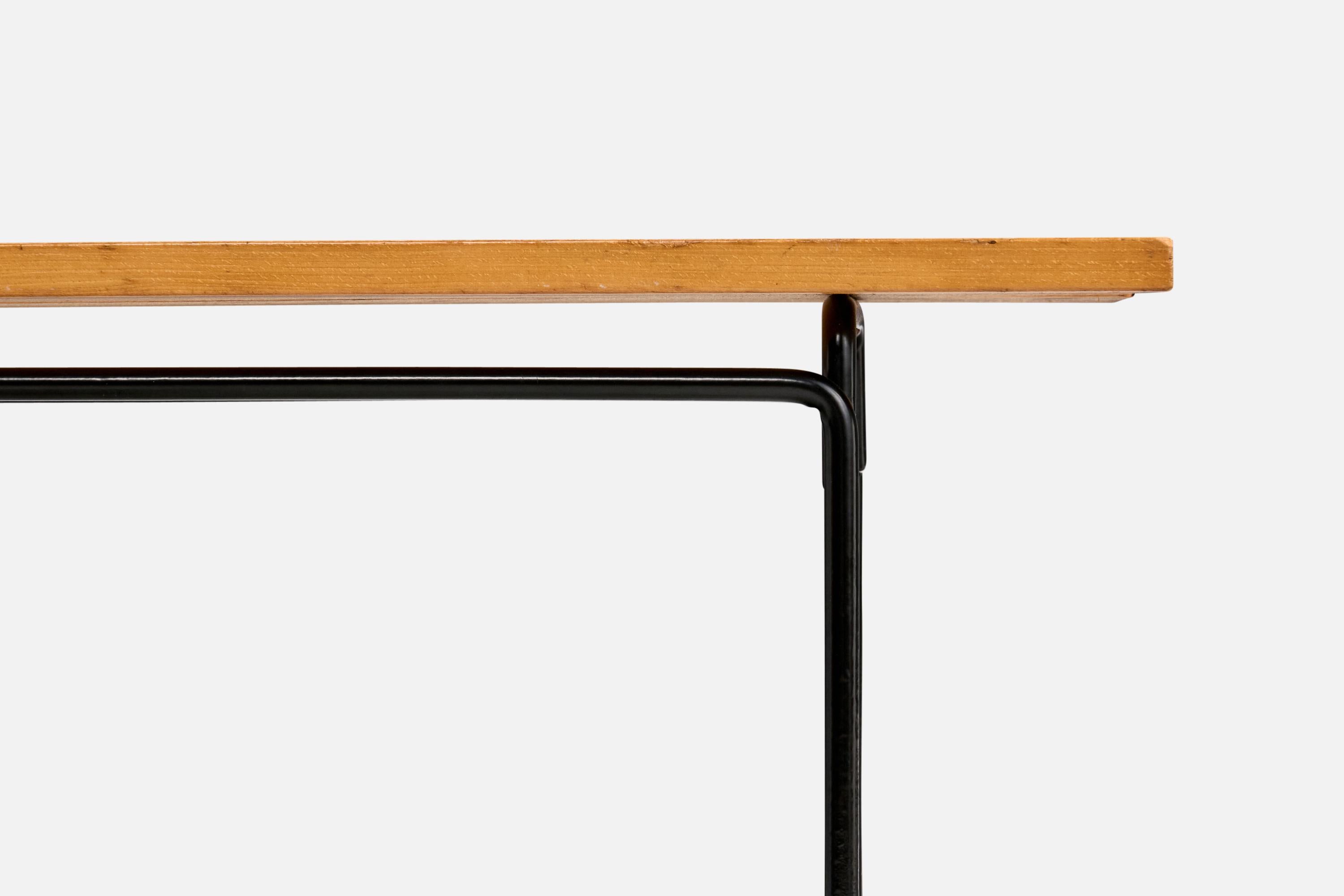 Mid-20th Century American Designer, Side Table, Maple, Iron, USA, 1950s For Sale