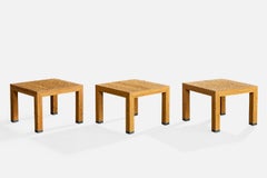 American Designer, Side Tables, Bamboo, Metal, USA, 1960s