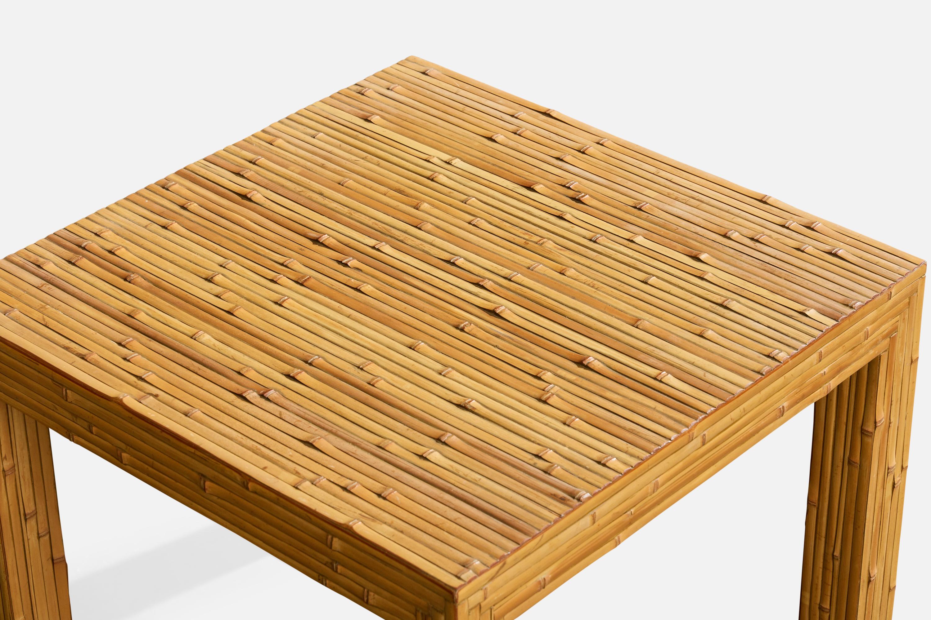 Métal Designer américain, tables d'appoint, bambou, métal, États-Unis, années 1960 en vente